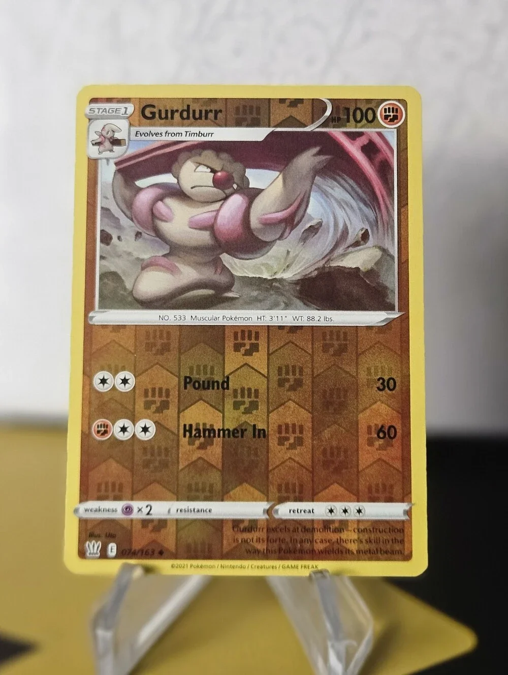 Gurdurr 074/163 Pokemon TCG Reverse Holo Rare